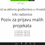Online informativna radionica o Pozivu za prijavu malih projekata Fonda za aktivno građanstvo u Hrvatskoj